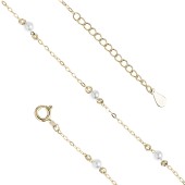 Bratara de picior din argint placat cu aur galben cu bile sidefate DiAmanti Z2182XG-DIA Bratara de picior din argint placat cu aur galben cu bile sidefate DiAmanti Z2182XG-DIA
